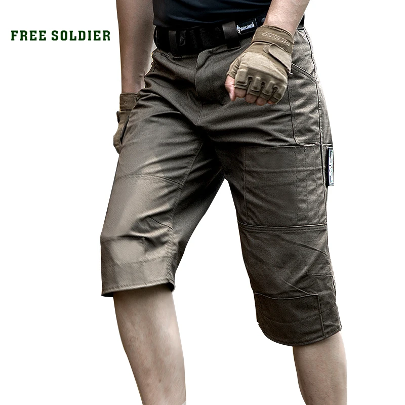 Kopen GRATIS SOLDAAT Outdoor Sport Camping Tactische Shorts Heren Zomer Militaire Shorts Broek Voor Wandelen, Multi-Pocket, Anti-Kras
