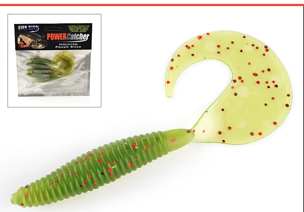 FISH KING 5 шт./лот, 9 см/5 г, Мягкая приманка для рыбалки, Мягкая приманка, Pesca Shad для рыбалки, свимбейт в форме червя, головка джига, аксессуары для ловли нахлыстом