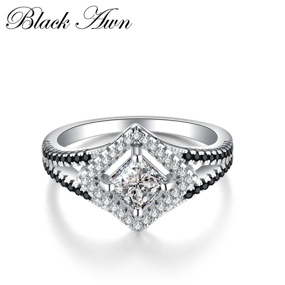 Женское кольцо из серебра 100% пробы с черно белым камнем|ring for|rings for womenring ring |
