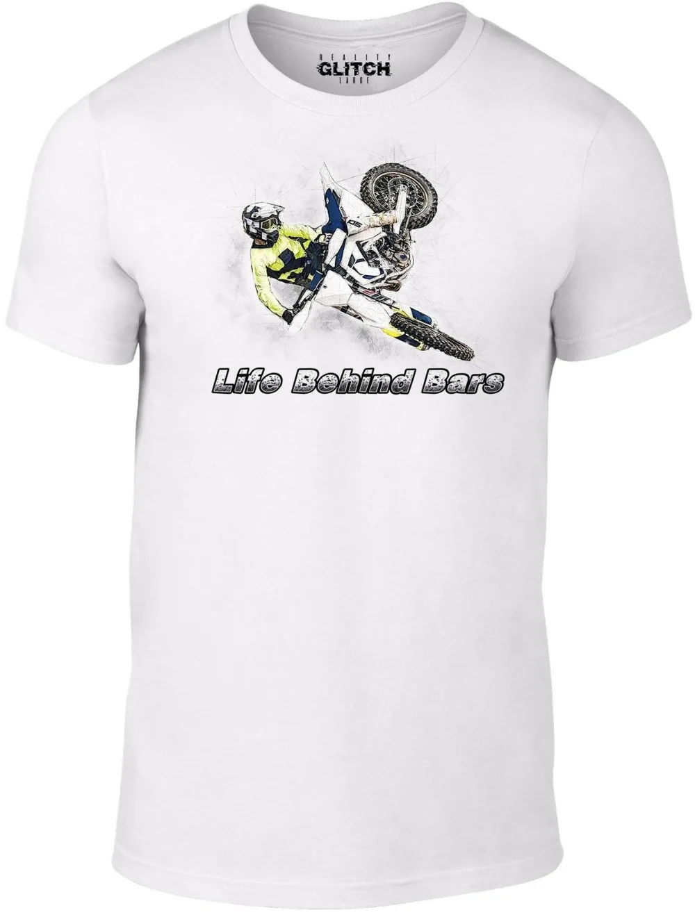 Футболка Life Behind Bars Забавный слоган мотоциклист байкер Мотокросс Mx спортивные