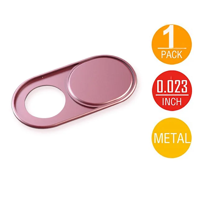Pink 1pc no package Ультра тонкий объектив камеры ноутбука веб-камера крышка рыбий глаз слайдер металлическая веб-камера наклейка для MacBook iPad iMac блокировщик затвора камеры - Цвет: Pink 1pc no package