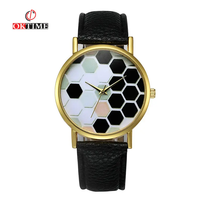 OKTIME роскошные женские часы 2020 простые повседневные кварцевые с принтом наручные