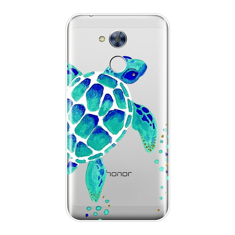 Мягкий силиконовый чехол для телефона Huawei Honor 4C 5C 6C 6A Pro Зеленая синяя Черепаха