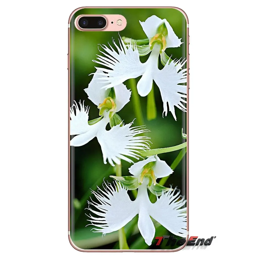 Phone Covers White Egret Orchid Flower Habenaria For Sony Xperia Z Z1 Z2 Z3 Z5 compact M2 M4 M5 C4 E3 T3 XA Huawei Mate 7 8 Y3II |