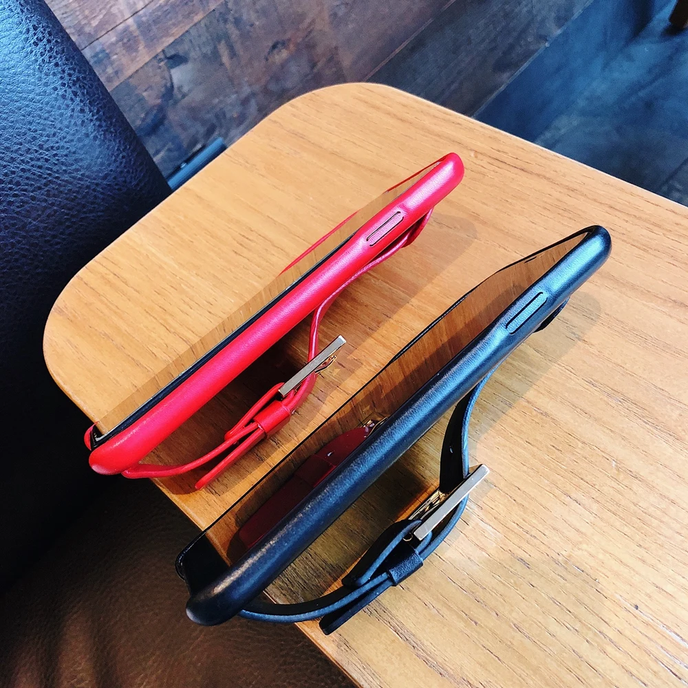 Luxury Hand Strap Holder Phone Cases For iPhone X XS Max 7 8 Plus 6 6s plus Cover Thin Slim Simple Wrist Back |