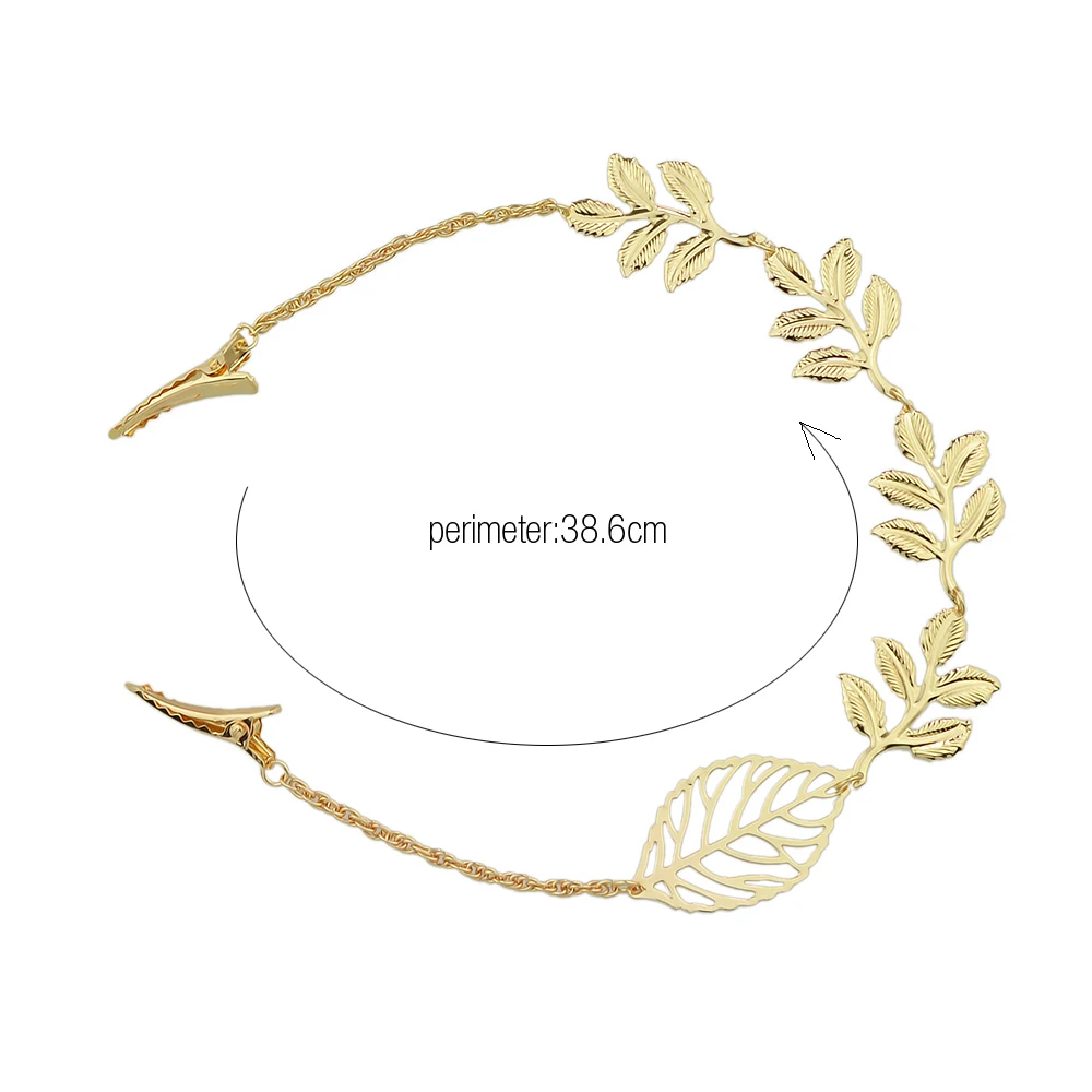 Wedding Hair Accessories Gold Color Leaf Pattern Hairbands Jewelry Fashion Women Hairwear|fashion hair jewelry|hair jewelryjewelry |