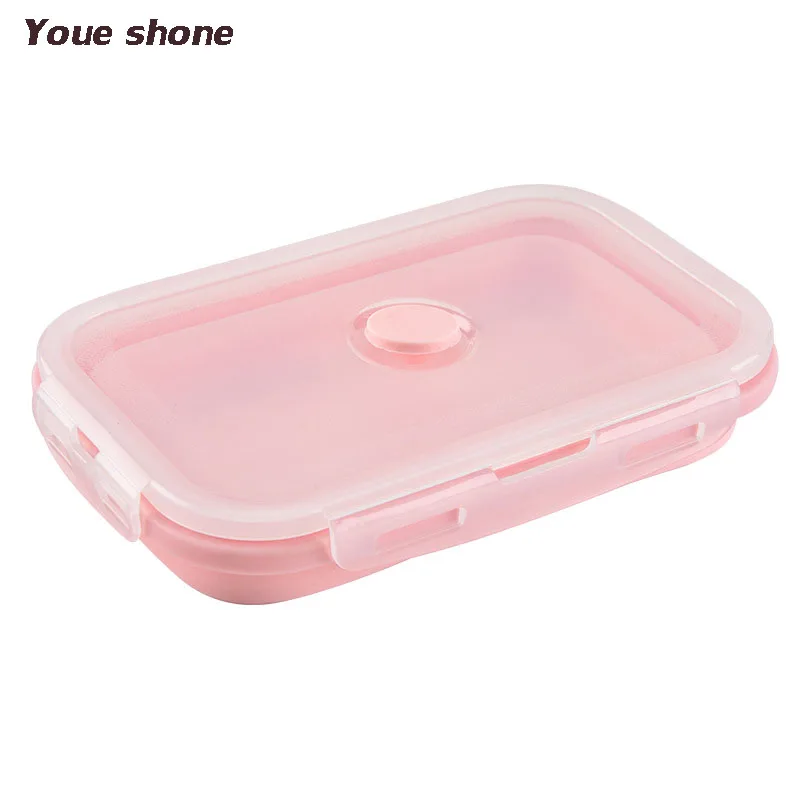 4 шт. силиконовые Коробки для обедов складной Портативный большой Ёмкость чаша