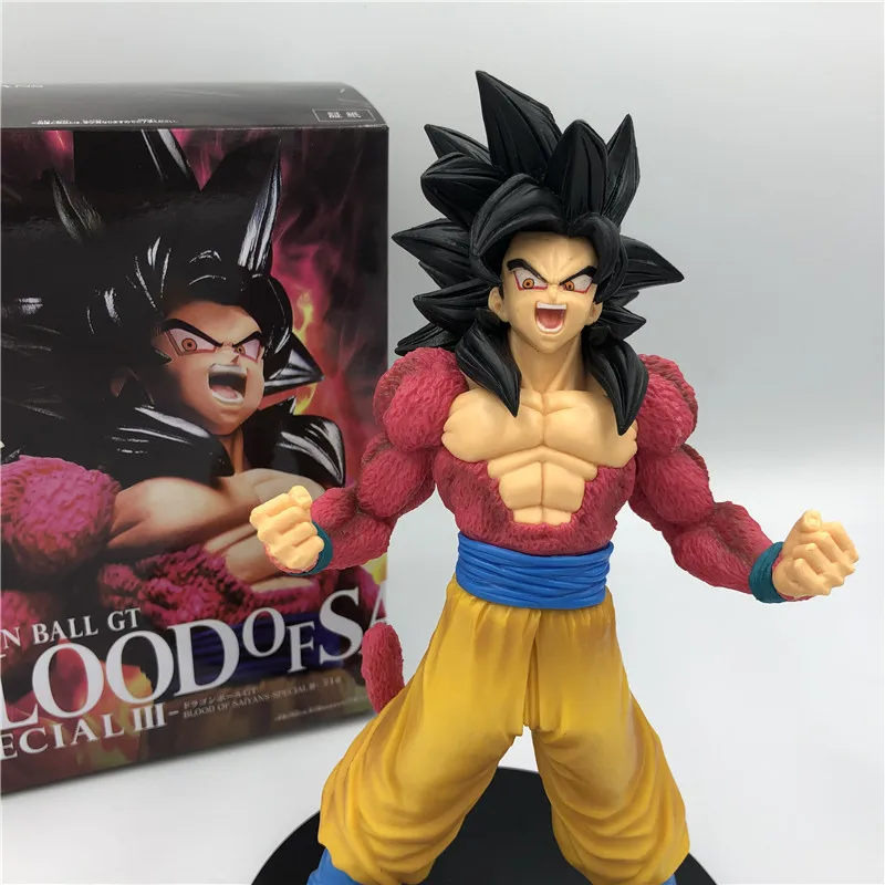 Dragon Ball Z Goku GT кровь Саян вырывается Супер Саян 4 красный боевой вер. ПВХ фигурка DBZ коллекция 20 см