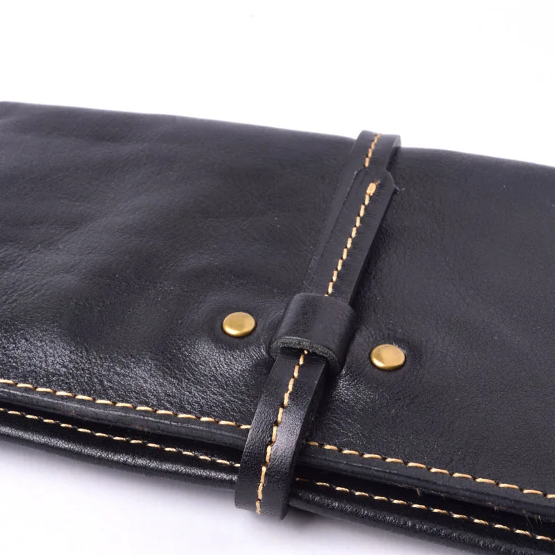 Женский кошелек AETOO длинный тонкий мягкий из натуральной воловьей кожи ручной