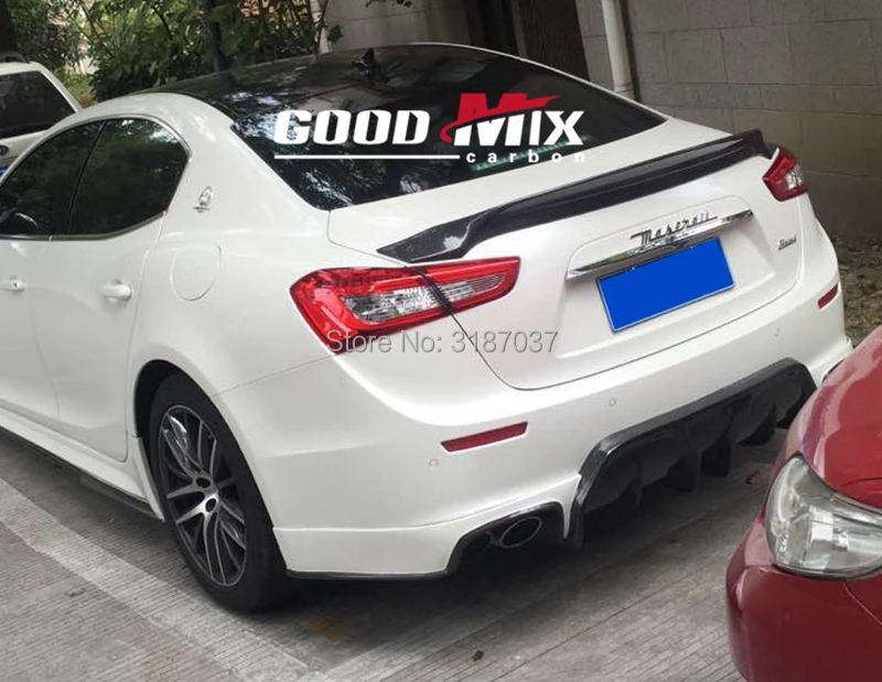 Для Maserati Ghibli 3 0 T S Q4 2014 + задний спойлер для багажника из углеродного волокна на