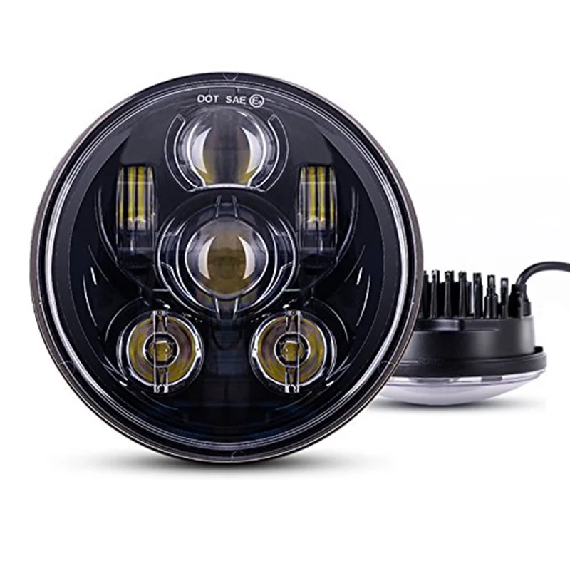only headlight black 5 3/" 5,75 дюймов светодиодная фара для мототранспорта корпус лопасти для Harley Davidson FXWG Chopper 5,75" 5 3/4 дюймов. Кольцо с отделкой в стиле козырька - Цвет: only headlight black