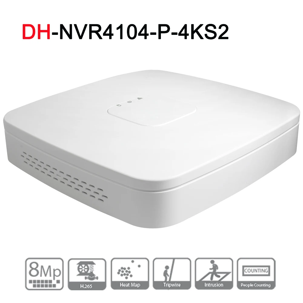 Original Version NVR4104-P-4KS2 Network NVR Cost Effective 4Channel Smart 1U 4PoE 4K&ampH.265 Lite Video Recorder | Безопасность и