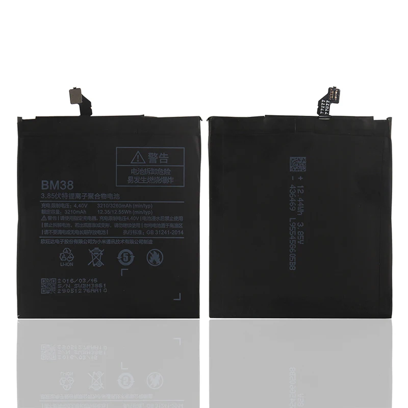 

100% Original For Xiaomi Mi4S Battery BM38 3210Mah 100% New Replacement Battery For Xiaomi Mi 4S Cell phone Battery