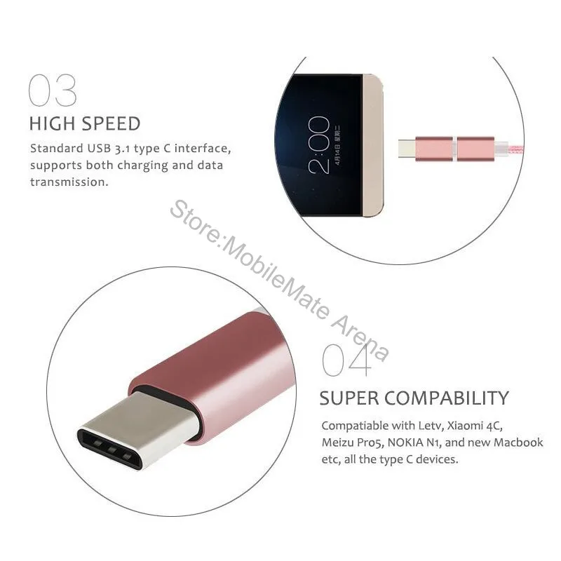 Micro USB Женский к usb type C 3 1 Мужской адаптер кабель c конвертер для Meizu Pro 7 Plus 6 5 6s 5s/Moto