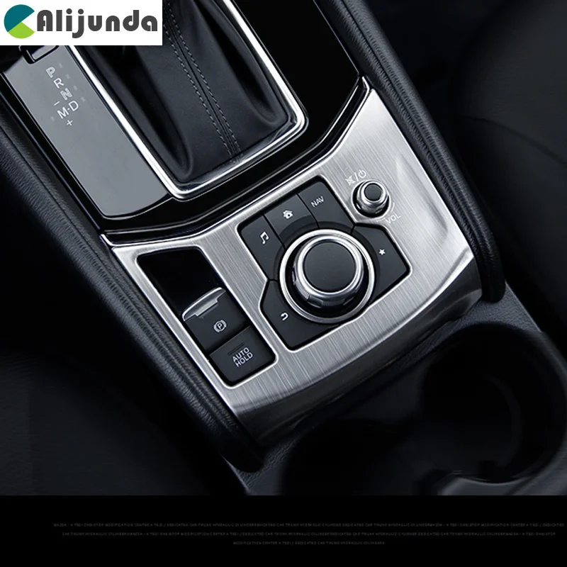 Наклейка на панель переключения передач из нержавеющей стали для Mazda CX-CX5 CX 5 2017 2018