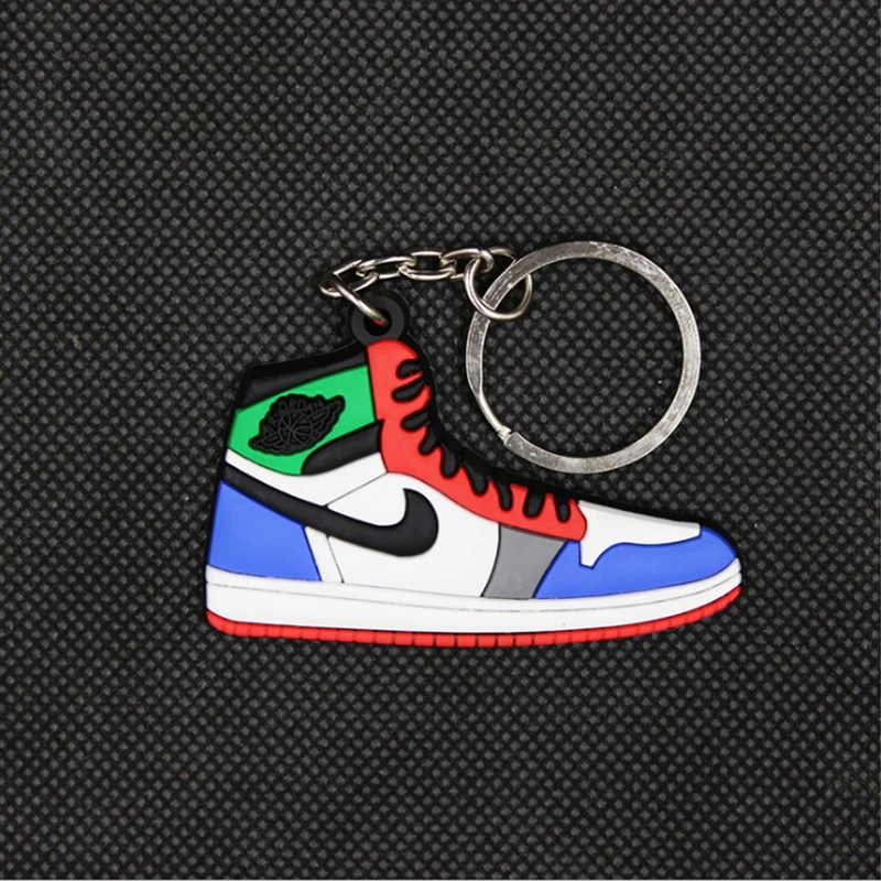 Мини силиконовая обувь Jordan Брелок колцо для ключей сумка цепочка Очаровательная