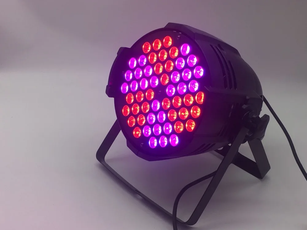 Алюминий корпус 54x9 Вт RGB 3in1 СВЕТОДИОДНЫЙ параболический алюминизированный отражатель дежурное освещение dmx деловой свет профессиональный плоский Пэйлин KTV дискотечная лампа ди-Джея