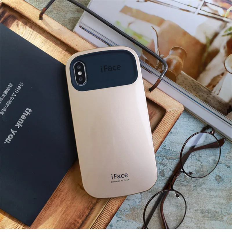 iFace Cute Fundas For iPhone X 8 plus 7 6 6s cases candy color smooth back cover iface coque for iphone case |