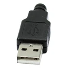 IMC Горячая новинка 10 шт. тип A штекер USB 4 контактный разъем с черным пластиковым покрытием