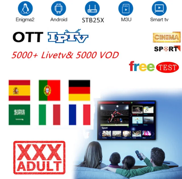 Европа IP tv подписка Отт ip tv Франция Великобритания Немецкий Арабский голландский Швеция французский Польша Португалия Smart tv IP tv M3U 6000 Live