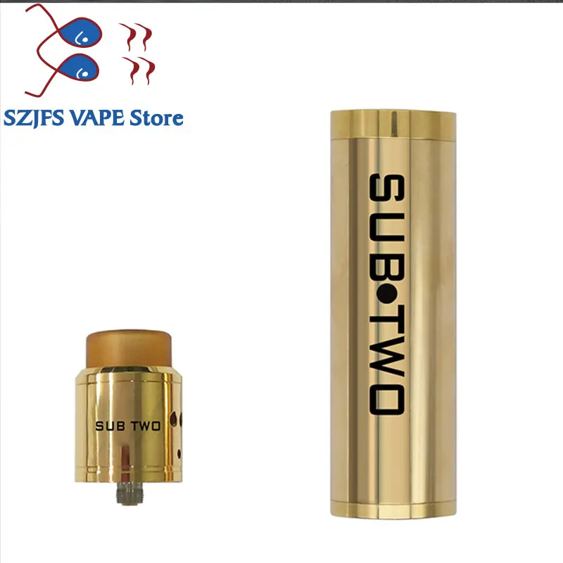 

NEWEST Tower mech mod KIT 18650 battery Brass Mechanical Mod 24mm Vapor Vaporizer Mod with Atomizers Axis mtlRDA E-Cigarette KIT