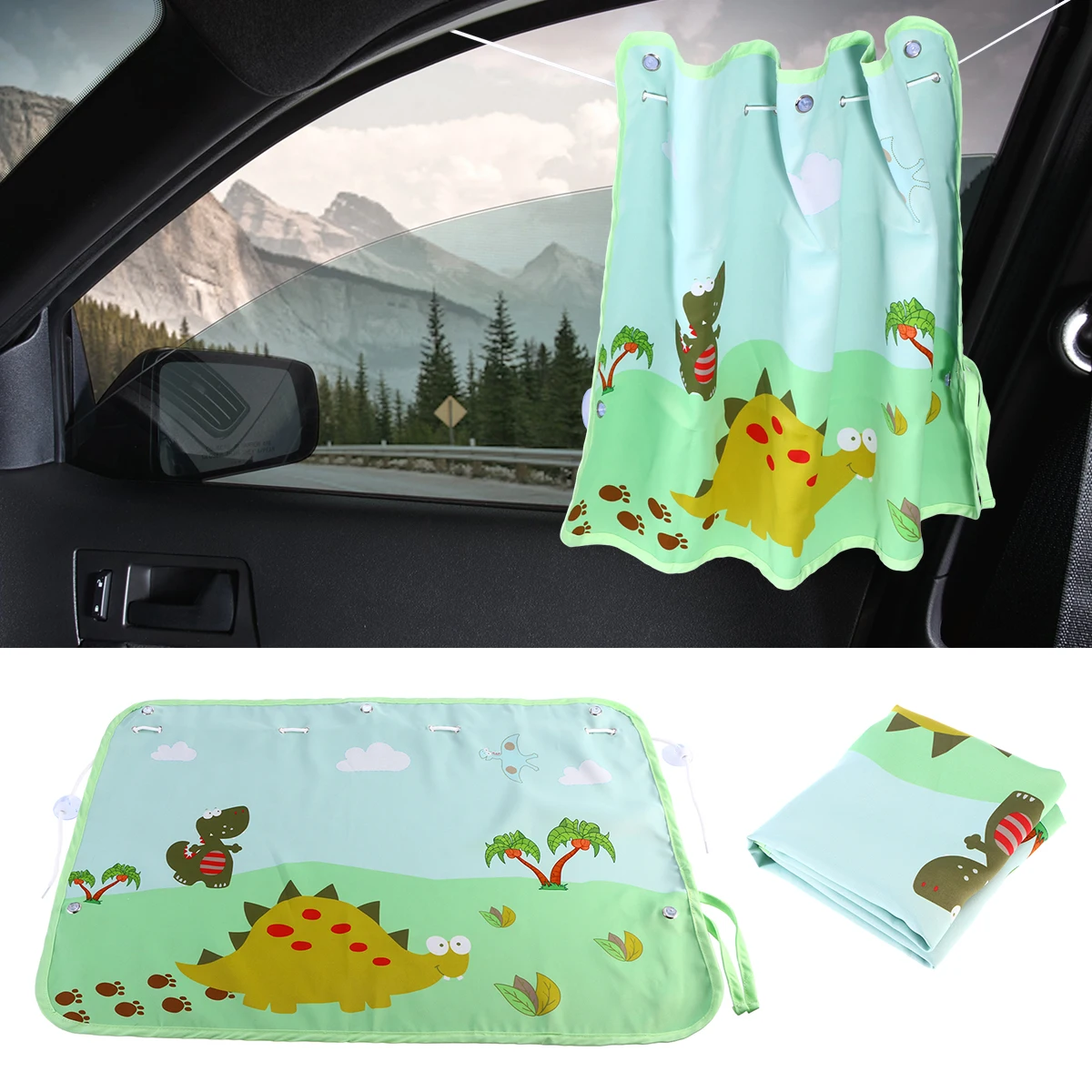 Cartoon Car Window Sun Shade Auto Suction Cup Sunshades Protector Block Damaging UV Rays for Kids Child Pets |