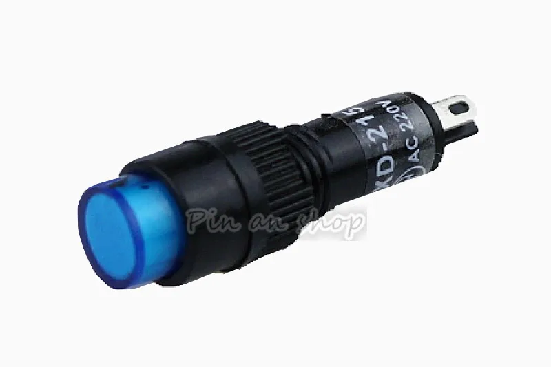 1 шт. NXD-215 8 мм 6V 12V 24V 36V 110V 220V AC DC Панель крепление неоновый Индикатор Пилот