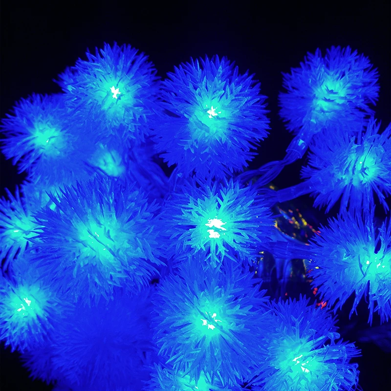 YIYANG Snowball RGB светодиодная гирлянда снежные хлопья огни батарея Вечеринка