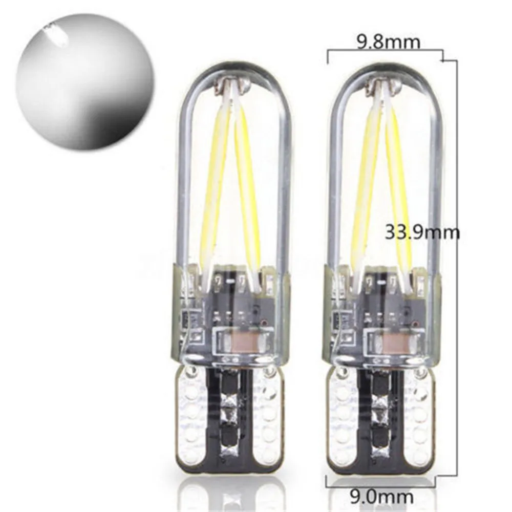10 шт. светодиодный светодиодные лампочки T10 W5W COB светодиоды с CANBUS LED яркая