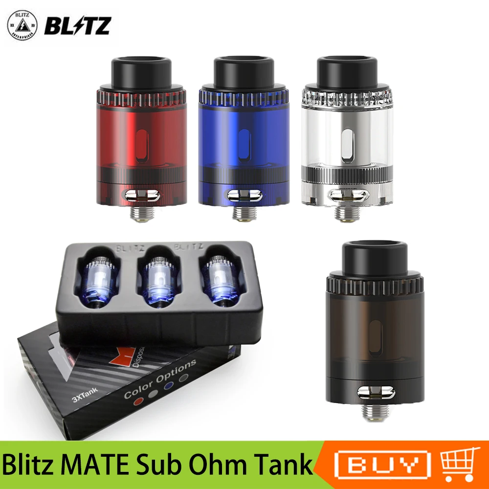 Оригинальный бак Blitz MATE Sub Ohm емкость 24 мм диаметр 4 мл заправка верхним слоем