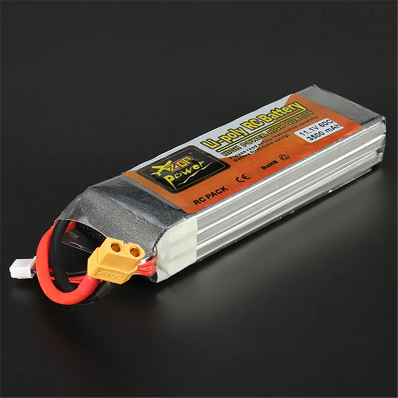 Горячая Распродажа перезаряжаемый Lipo аккумулятор ZOP Power 11 1 В 3500 мАч 3S 60C XT60 Plug