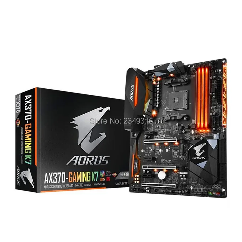 Новинка для Gigabyte GA-AORUS AX370-Gaming K7 оригинальная материнская плата X370 AORUS AX370-Gaming K7 гнездо AM4 DDR4 USB3.0 SATA3.0