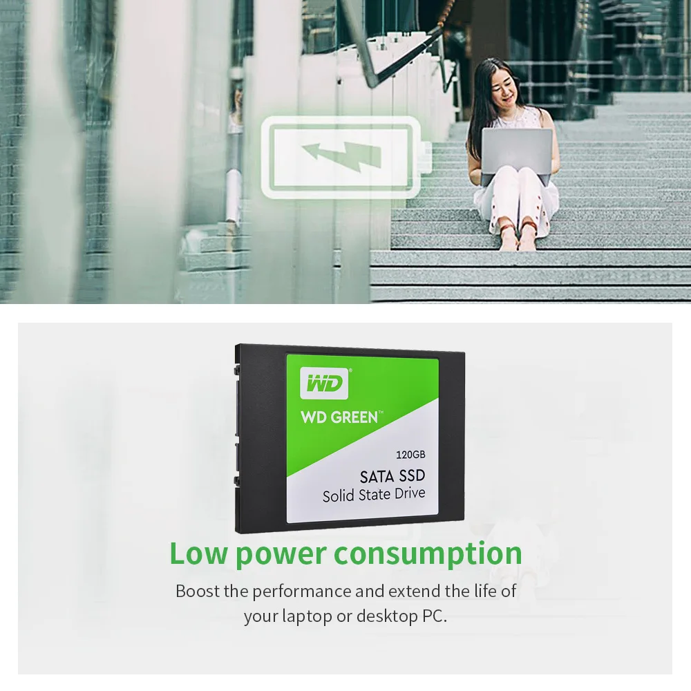Western Digital WD SSD зеленый твердотельный накопитель 120 ГБ 240 480 ТБ 2 5 дюйма внутренний