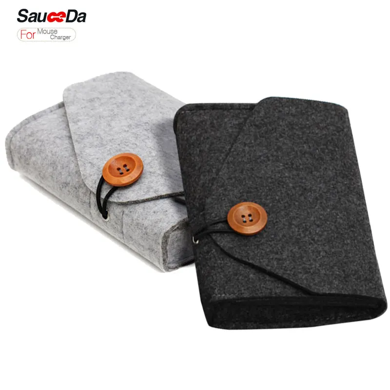 wool felt Mouse pouch sleeve Bag for Wireless Storage Laptop adapter Charger USB Cable Multi Macbook Pro 2016 new | Компьютеры и офис