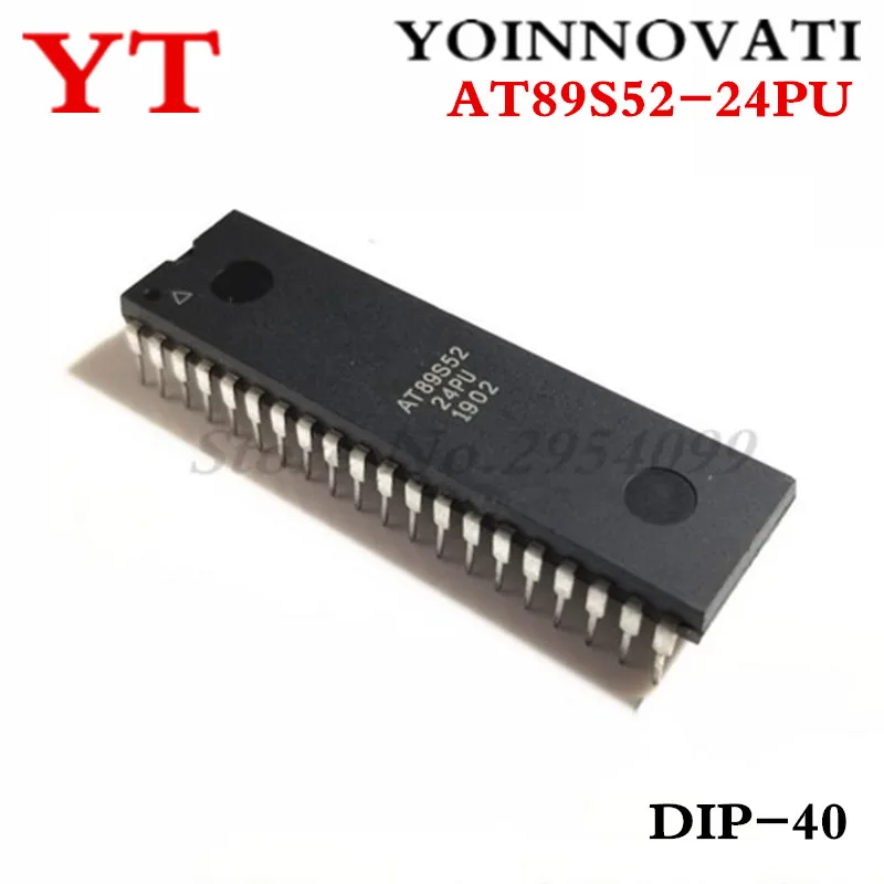 20 шт./лот AT89S52-24PU AT89S52 IC MCU 8BIT 8KB FLASH 40DIP | Электронные компоненты и принадлежности
