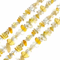 irregular shape freeform chip gravel natural stone strand bead athens citrines stone for diy jewelry making bracelet 2x6x10mm