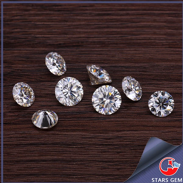 

small size 1.0ct/pack DEF white color 2.4mm round brilliant cut moissanites gem stone beads for jewelry making
