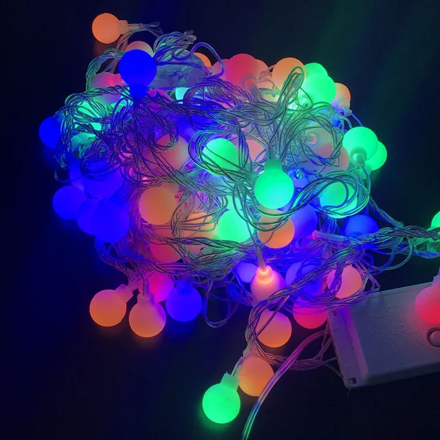 

ECCJ светодиодные гирлянды шары теплый белый 100 шт