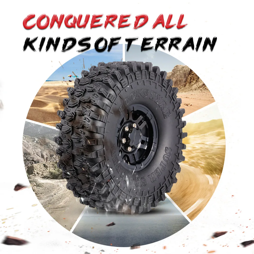 4 шт. AUSTAR AX-5020C 1 9 дюйма 120 мм шины с втулкой для 1/10 Traxxas Redcat SCX10 AXIAL RC4WD TF2 Rock Crawler |
