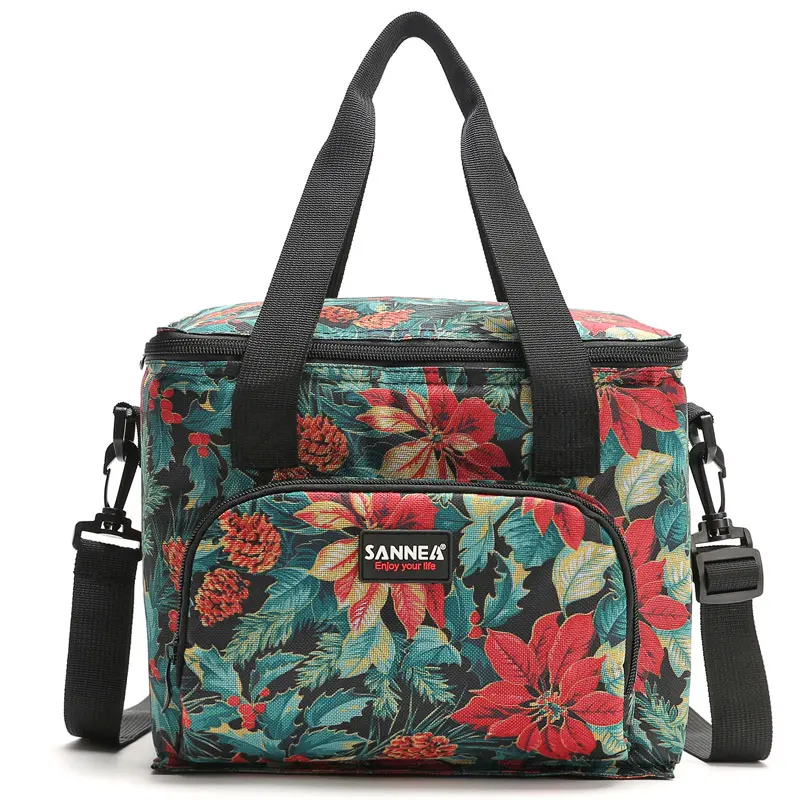 Jeebel 10L сумка для пикника 600D ткань Оксфорд для пикника Термосумка-холодильник для ланча сумка для хранения органайзеры переносная изолированная сумка для ланча - Цвет: Floral