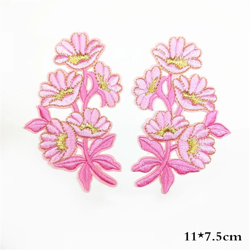 6 шт./лот смешивания Цвет полиэстер шить на или гладить цветы патч Женская одежда