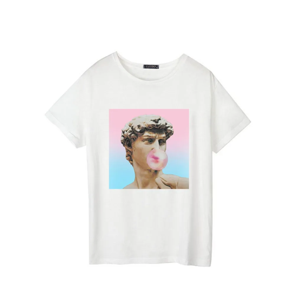 Женская Повседневная футболка с коротким рукавом забавная со звездой большой