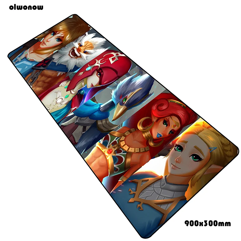 Zelda Коврик для мыши 90x30 см, коврики для мыши, самый дешевый игровой коврик для геймера, высокое качество, персонализированные коврики для мыши, клавиатура, ПК коврик