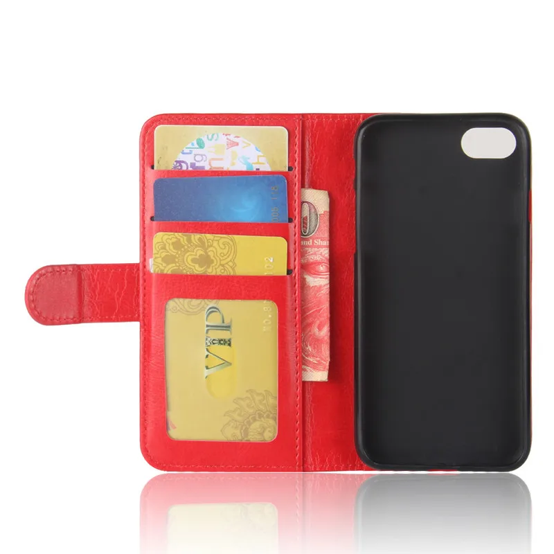 for Apple iphone 8 case PU Leather Cover Shockproof Anti-Dust With Card Pocket Business Style Flip Case |
