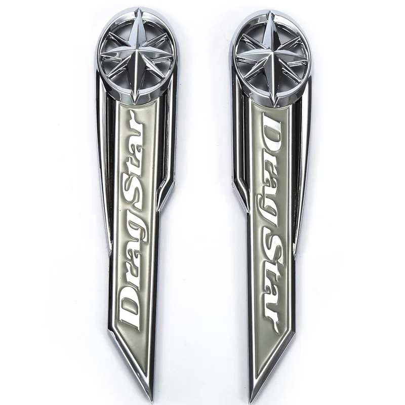 Мотоцикл Бензобак эмблема стикеры значок наклейка для Yamaha Drag Star XV Vstar XVS - Цвет: Silver