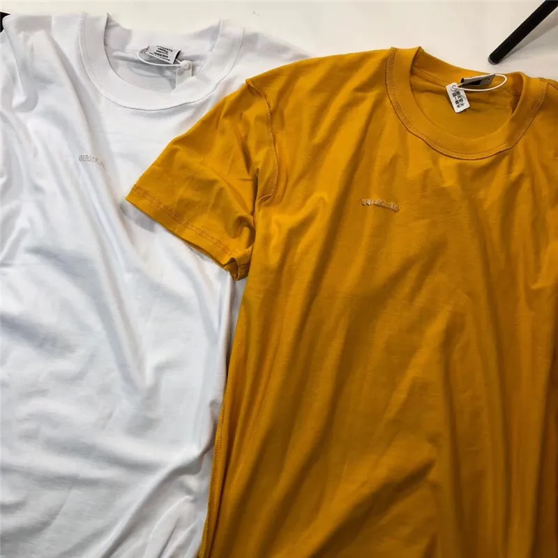 Vetements, футболка для мужчин и женщин, 1:1, высокое качество, красный топ, вышивка, Vetements, футболки, модные, повседневные, Большой тег, Vetements, футболки