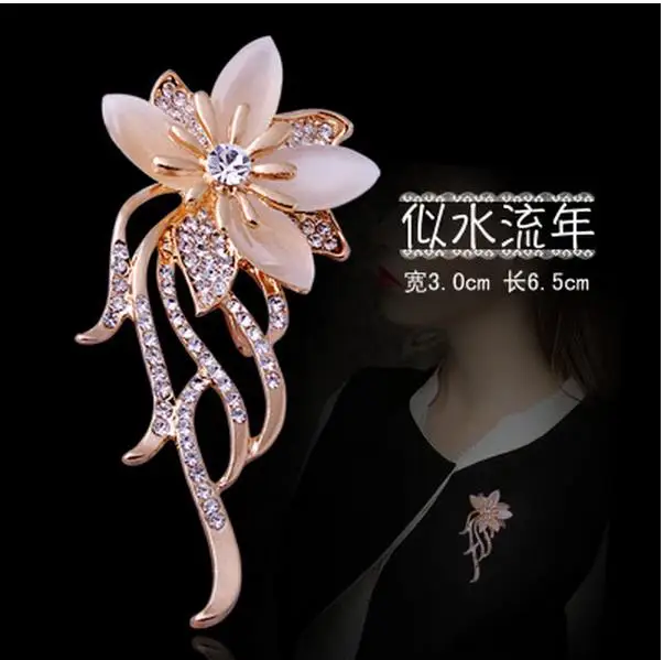 Модная перламутровая брошь броши большие булавки кристалл высокого класса