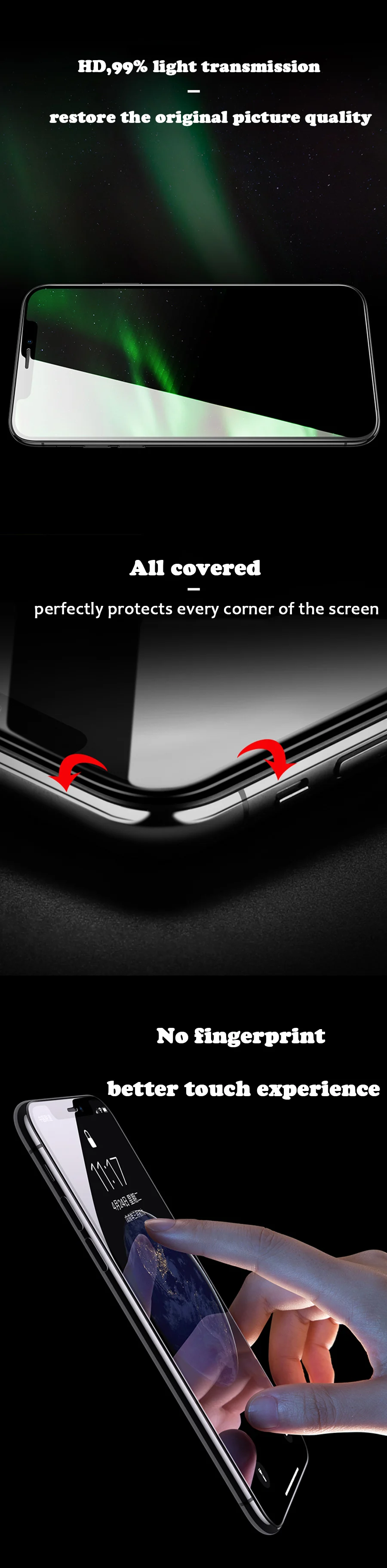 Полное закаленное стекло для iphone 11 Pro Max защита экрана X XR стекло Xs MAX стекло на iphone 7 Стекло 6 8 plus защитное стекло