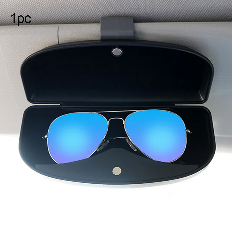 Sunglasses Holder Аксессуары, автомобильный солнцезащитный козырек, держатель для солнцезащитных очков, чехлы для очков, зажим для авто, коробка для карт, посылка, ID, сумки для хранения, 4 цвета - Название цвета: Sunglasses Holder