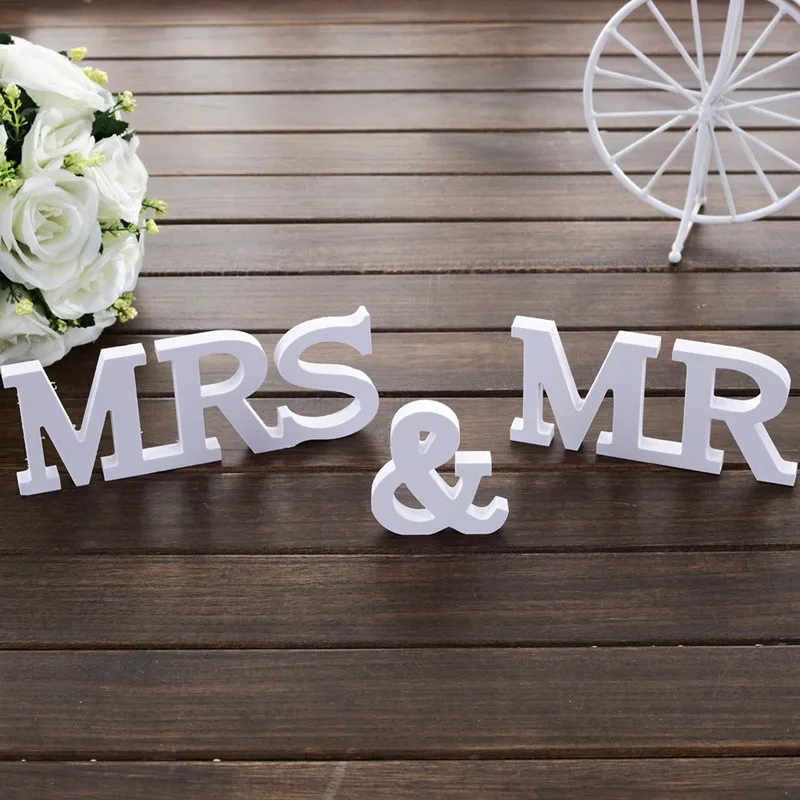 Свадебные знаки MR &amp MRS деревянные принадлежности для вечеринок предметы